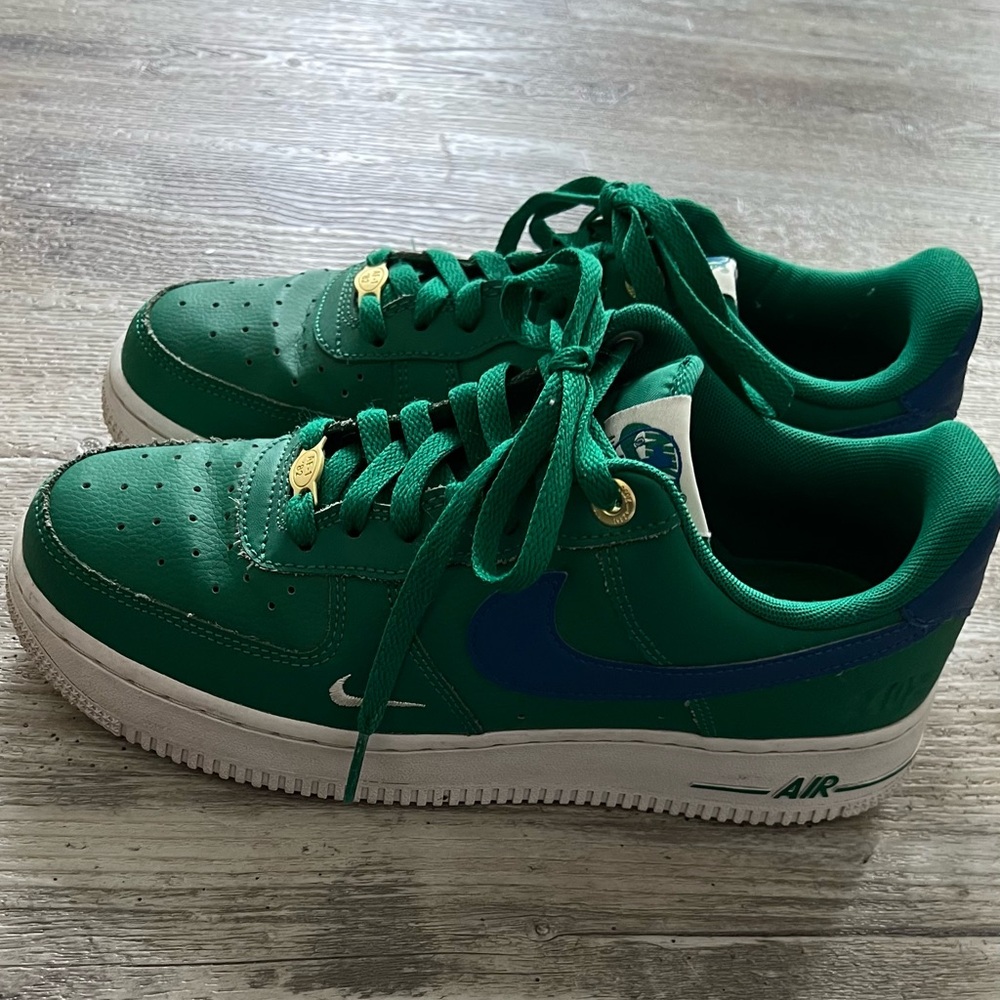 Nike AF-1 size 7 gently worn green and blue